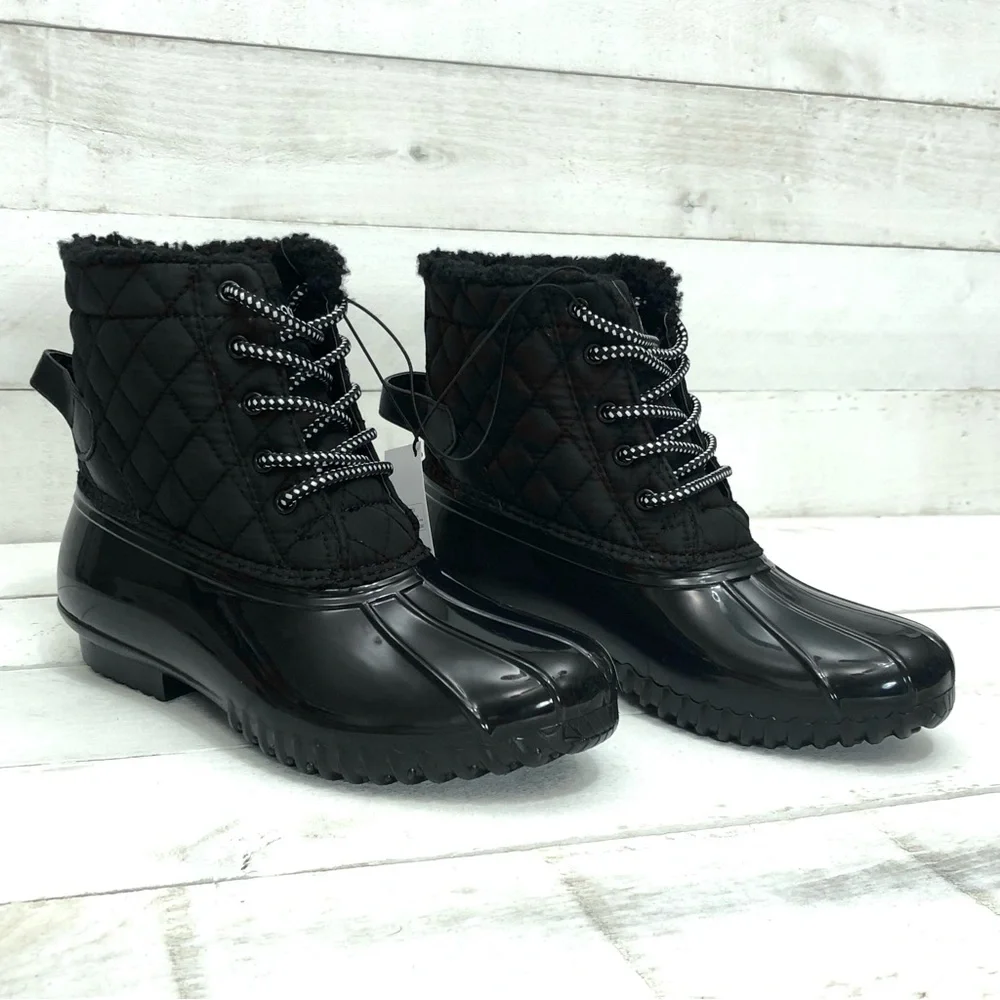 Sporto Sz 6 & 7 Duck Boot • Women’s Andie • Black • New